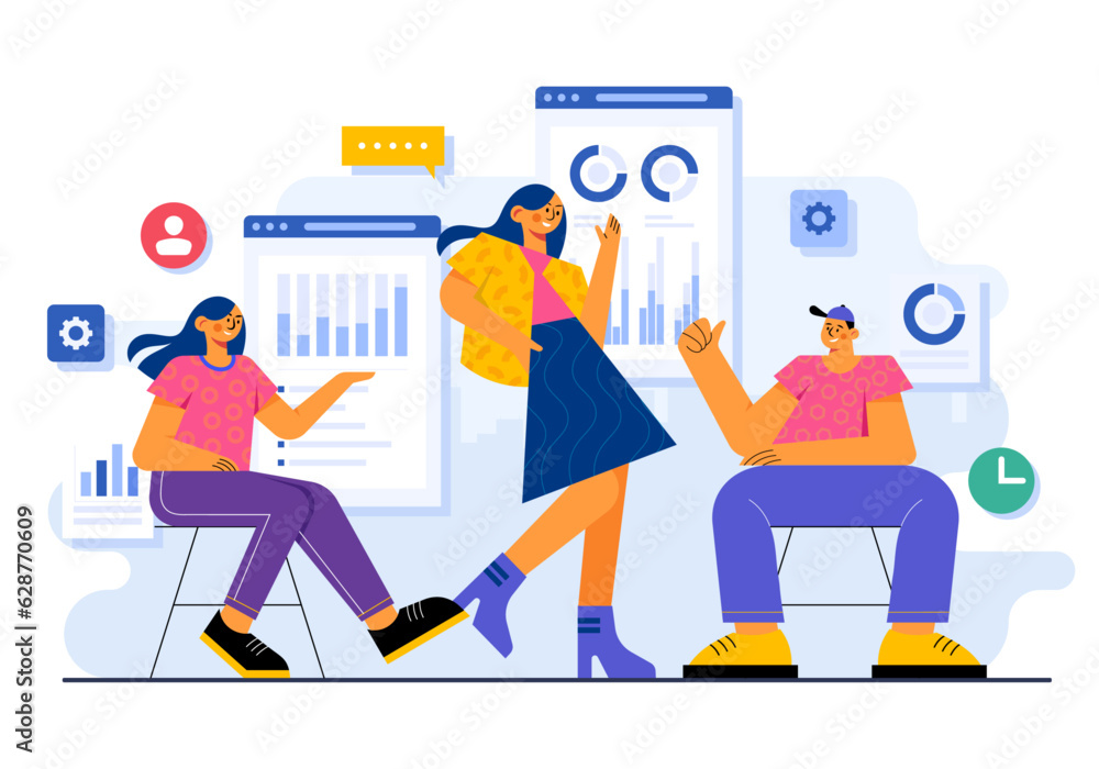 Businesspeople discussing the business plan, Business meeting, People at presentation conference, Project strategy, Business people working together, Businesspeople discussing the business plan, Business meeting, People at presentation conference, Project strategy, Business people working together,
