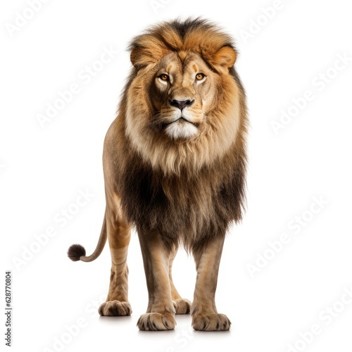 Lion in white background, AI generated Image © musa
