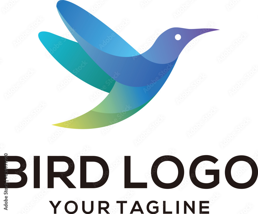 Obraz premium modern iconic bird logo
