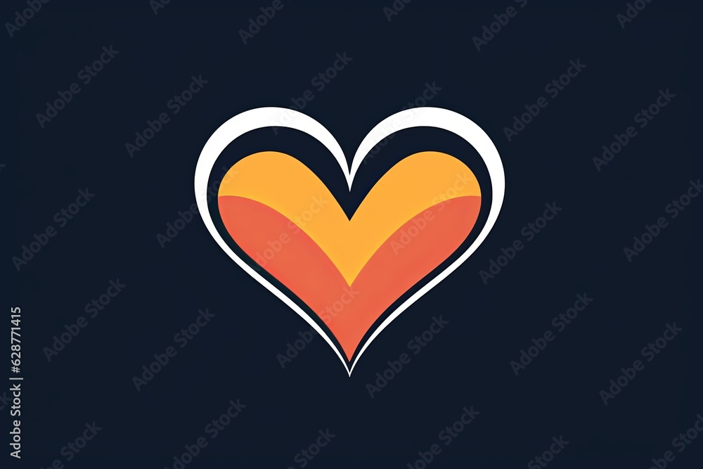 Diverse and Unique Minimalistic Sleek and Defined Heart Design Graphic Diverse and Unique Minimalistic Sleek and Defined Heart Design Graphic