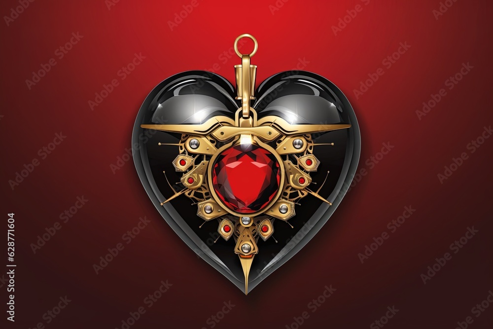 Fototapeta premium Diverse and Unique Minimalistic Sleek and Defined Heart Design Graphic