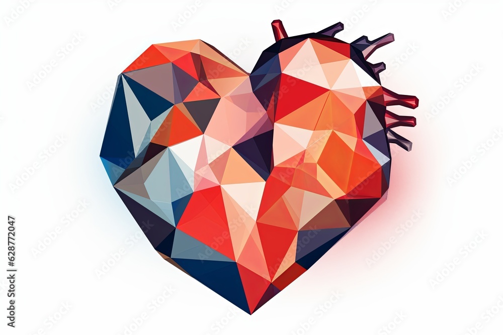 Obraz premium Diverse and Unique Minimalistic Sleek and Defined Heart Design Graphic