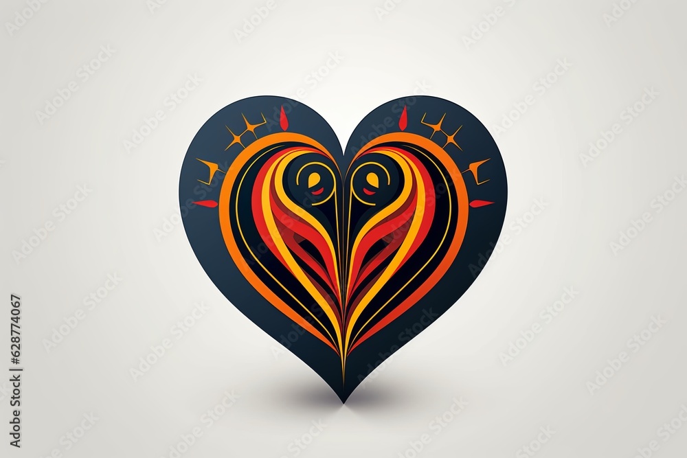 Diverse and Unique Minimalistic Sleek and Defined Heart Design Graphic Diverse and Unique Minimalistic Sleek and Defined Heart Design Graphic