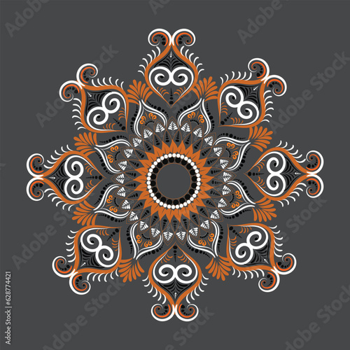 Colorful Mandala design abstract background with circles