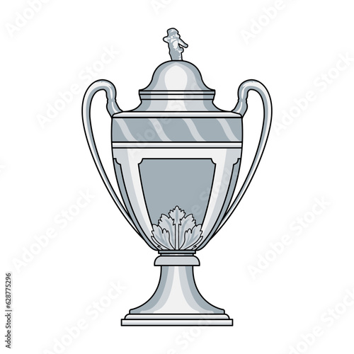 Vector graphic illustration of French Cup. French Football Trophy.
