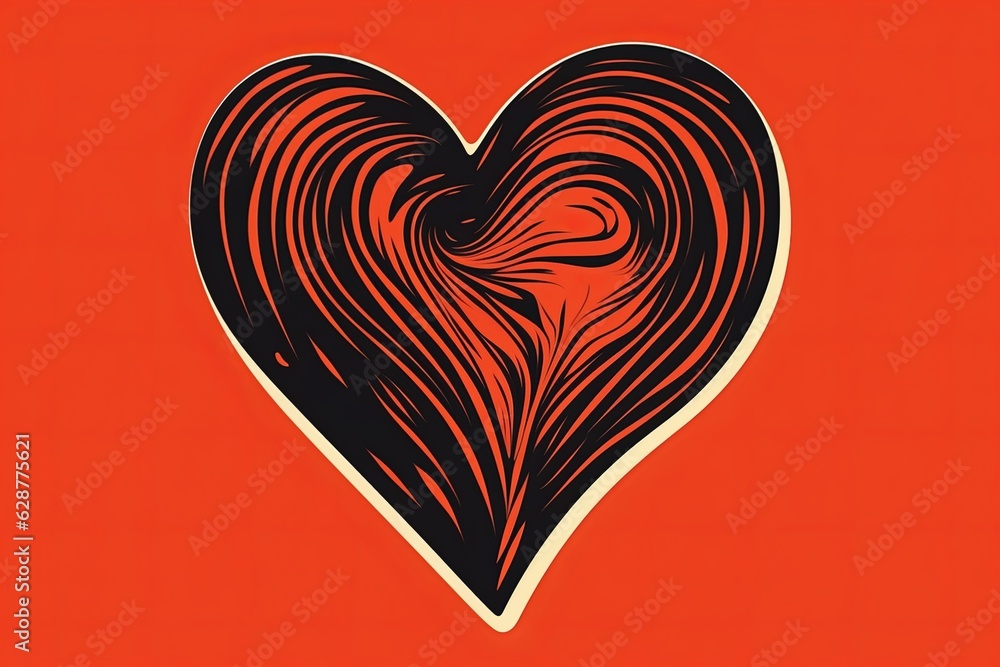 Diverse and Unique Minimalistic Sleek and Defined Heart Design Graphic
