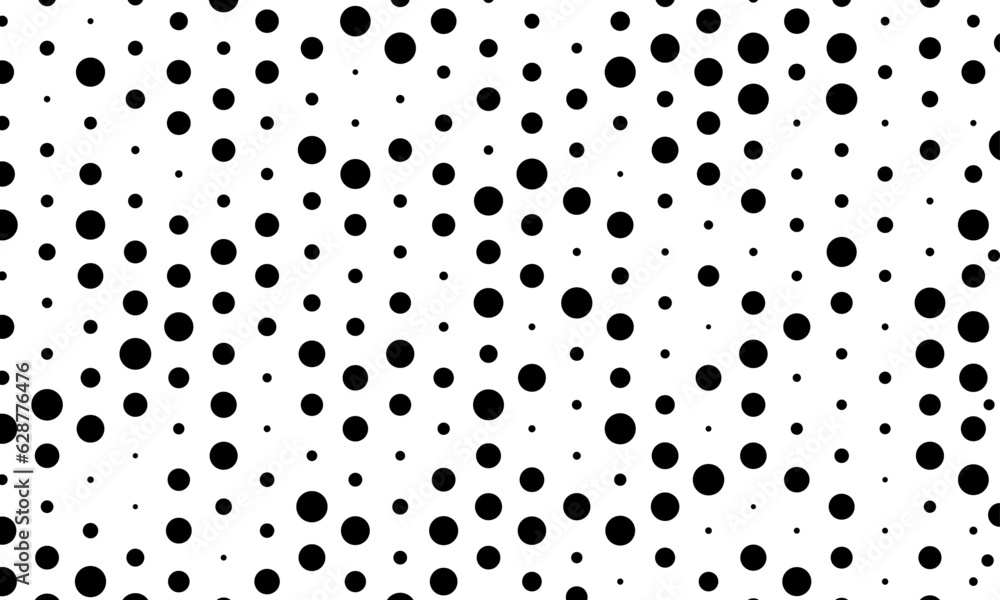 Abstract graphic vector background with polka dots. Black and white backdrop with circles. Abstract graphic vector background with polka dots. Black and white backdrop with circles.