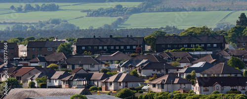 Invergordon, Scotland, UK. 3 June 2023. Town of Invergordon in the Higlands and residents housing within Port of Cromarty  Firth photo