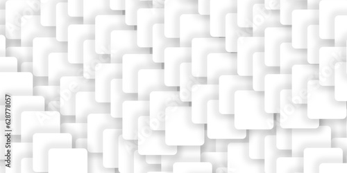 Abstract gray gradient rhombus background. White 3D Vector Square Blocks Technology Light Abstract Background. Conceptual Science Technologic Rectangular Structure Wallpaper.