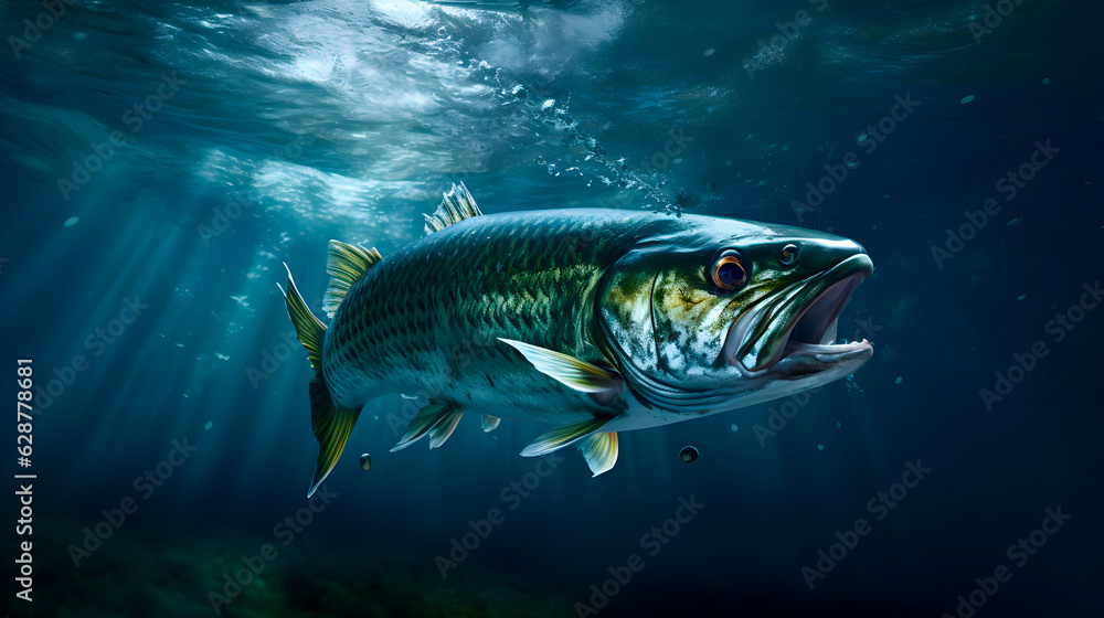 Photo inspiration: Gallery Detail: Predatory Fish Underwater Ready To Swallow The Bait Hunting Predator
