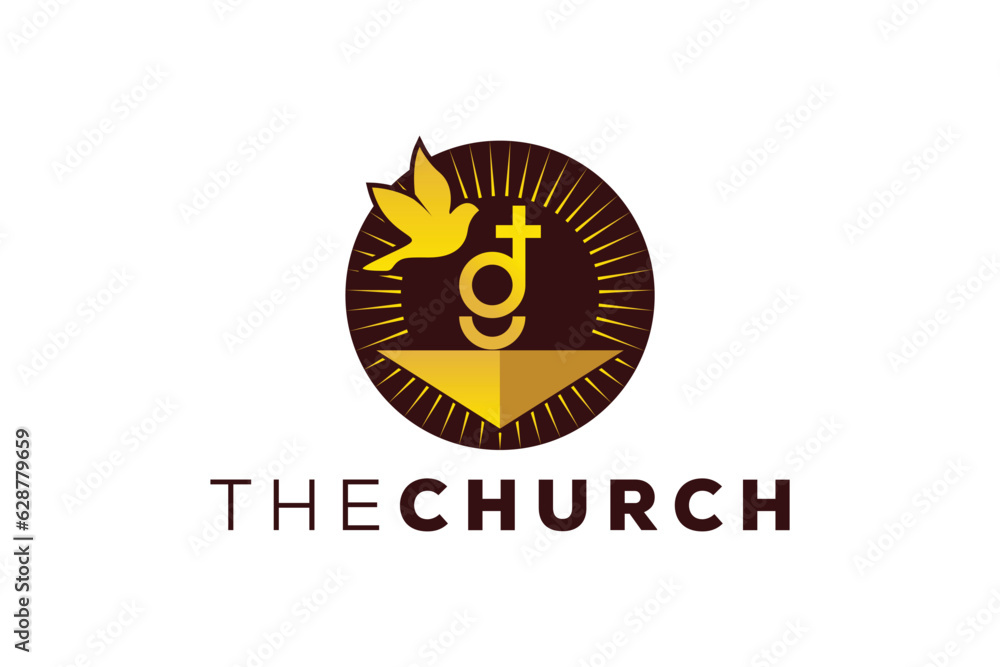 Fototapeta premium Trendy and Professional letter G church sign Christian and peaceful vector logo
