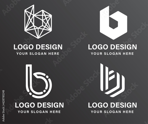 vector b letter logo design collection