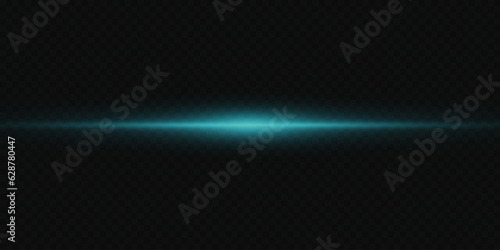 Line of light. Magic glow, particles of light, sparks. Luminous line. On a transparent background.