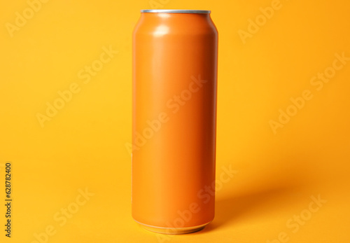 Tall orange aluminum bevera...
