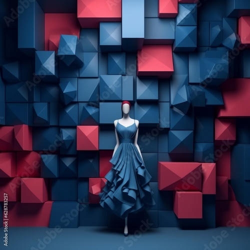 Fashion and Fabric Theme 3D Abstract Background