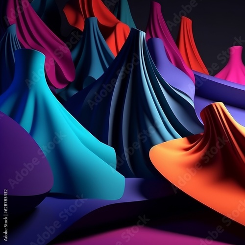Fashion and Fabric Theme 3D Abstract Background