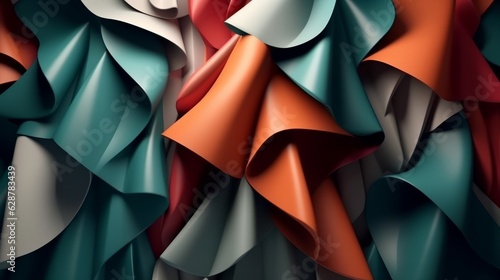 Fashion and Fabric Theme 3D Abstract Background