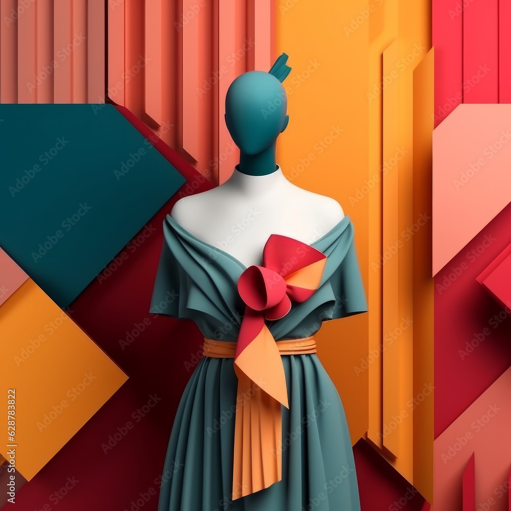 Fashion and Fabric Theme 3D Abstract Background Fashion and Fabric Theme 3D Abstract Background