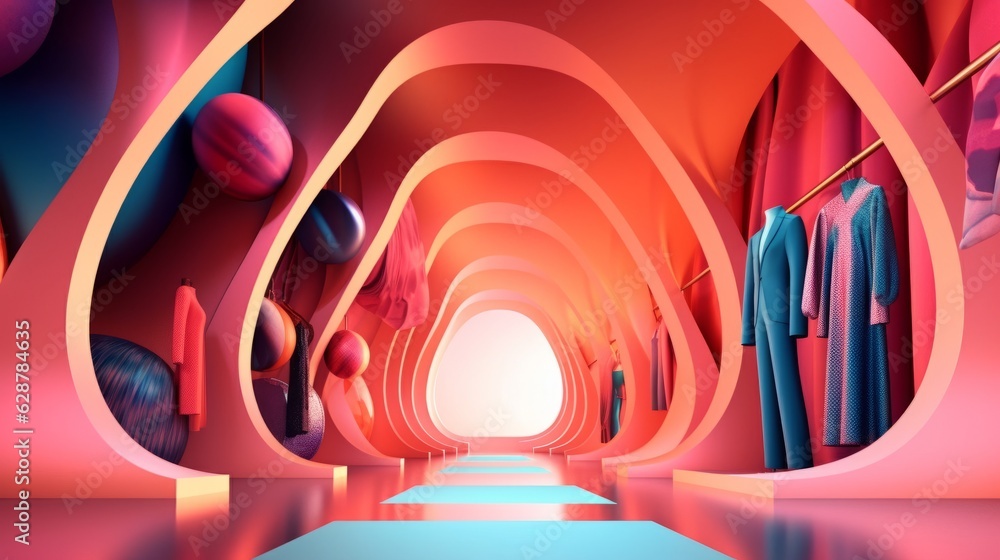 Fashion and Fabric Theme 3D Abstract Background Fashion and Fabric Theme 3D Abstract Background
