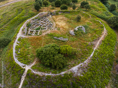 Remains of Castro de Castromaior, an important Archaeological Site in Galicia, Spain photo
