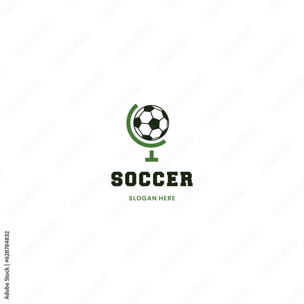 world soccer logo design modern concept, football world logo icon