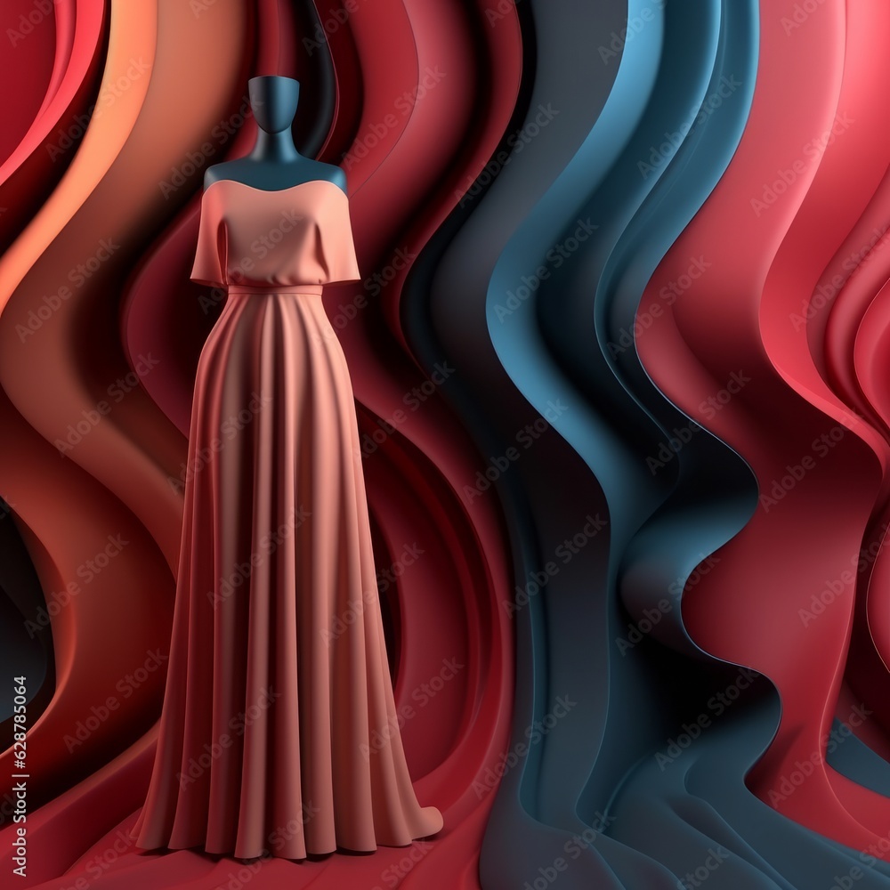 Fashion and Fabric Theme 3D Abstract Background Fashion and Fabric Theme 3D Abstract Background