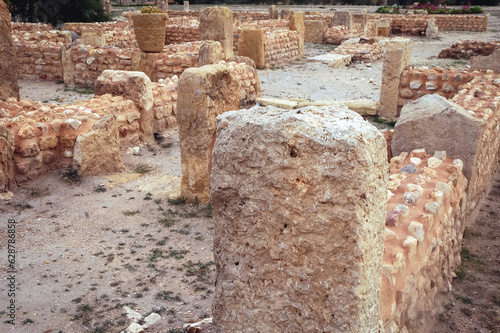 Remains of a fort in Roman ancient city Sufetula in Sbeitla city in north-central Tunisia photo