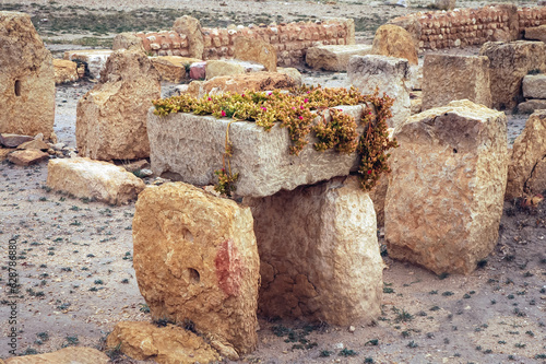 Roman ancient city Sufetula in Sbeitla city in north-central Tunisia photo