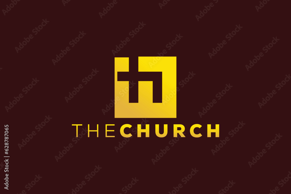 Fototapeta premium Trendy and Professional letter H church sign Christian and peaceful vector logo