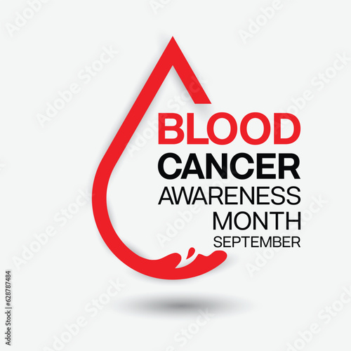 Blood Cancer Awareness Month design with blood droplet symbol. Vector illustration