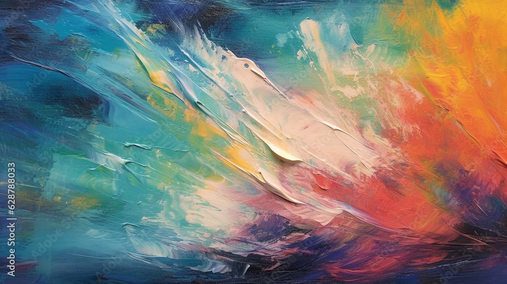 oil paint drawing with an abstract colored background oil paint drawing with an abstract colored background