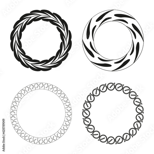 Set of Circle, Decorative Graphic Design Elements.