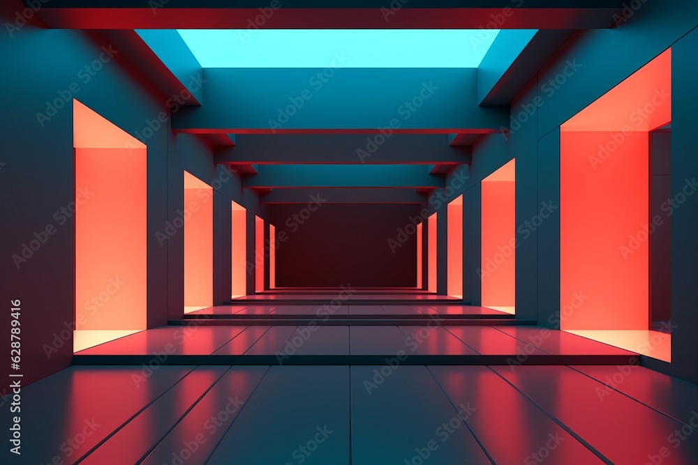 Glowing Otherwordly Architecture Design Photo Glowing Otherwordly Architecture Design Photo