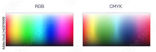 Industrial color hues of primary secondary and tertiary colors. Newton colors. Sample for print factory palatte. RGB and CMYK. Good for artists. Can be used in kids books vector illustration.