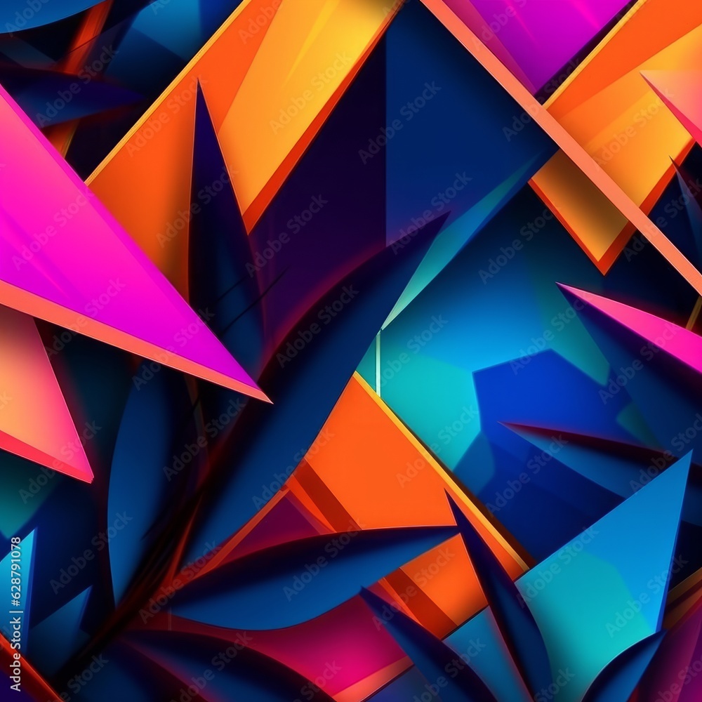Glowing Tropical Themed 3D Abstract Background Glowing Tropical Themed 3D Abstract Background