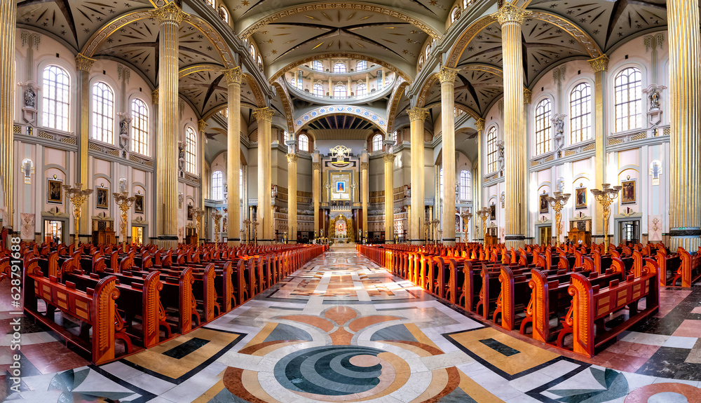 inside of a large church