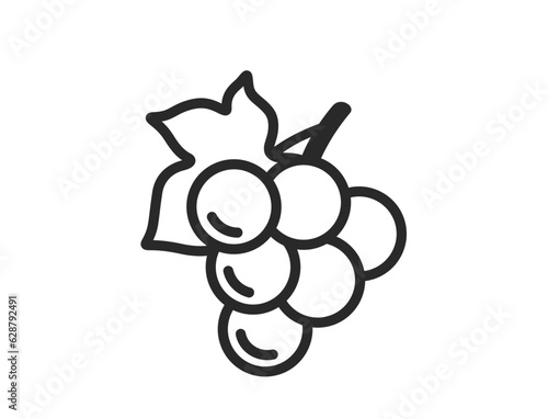 grape line icon. agriculture, gardening and harvest symbol. natural organic fruit