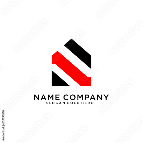 Free Download N logo design is intended for construction, building, real estate, home, and property. An awesome trendy and minimal N home logo design template with White and Black colors. - GFXLoad