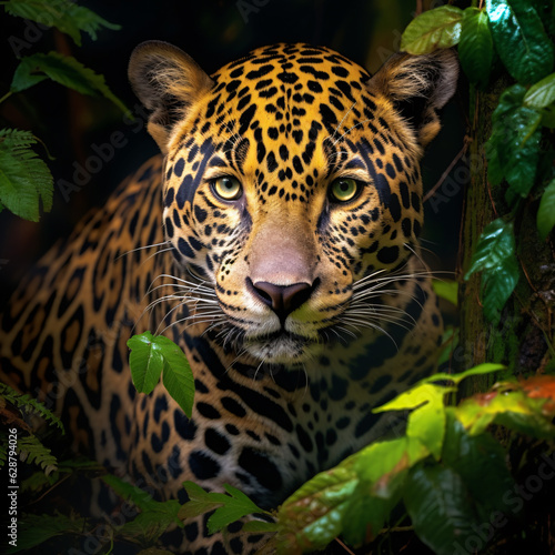 close up portrait of a leopard © pranav