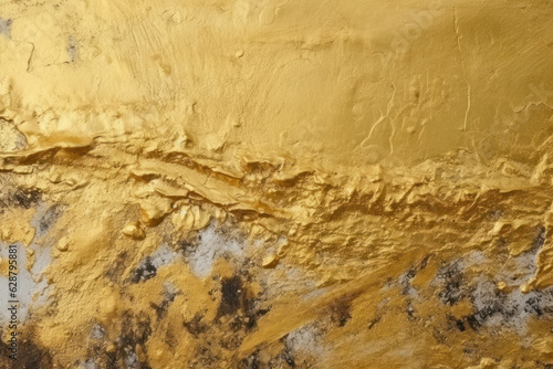 Golden background, gold leafing, created with Generative AI technology