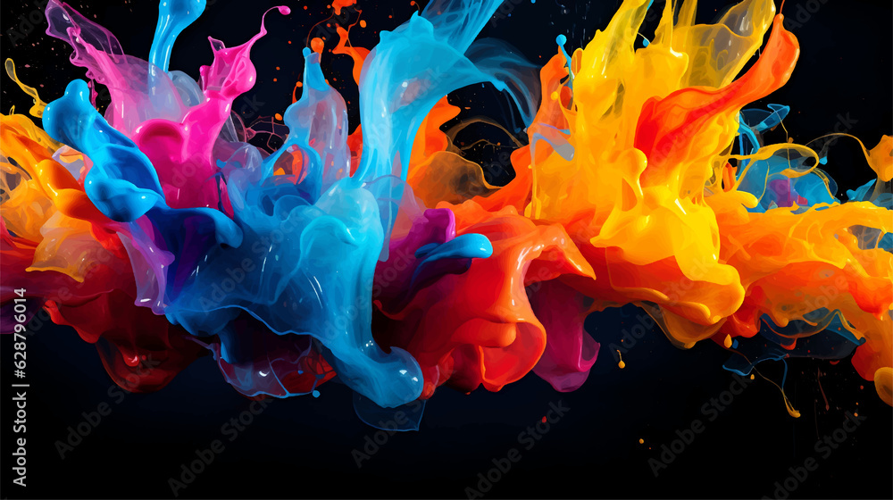 Beautiful colorful smoke oil background wallpaper 