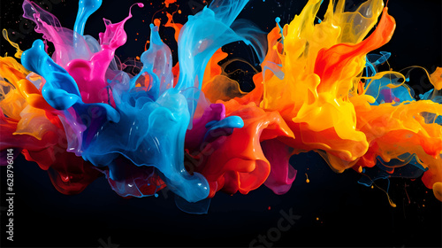 Beautiful colorful smoke oil background wallpaper 