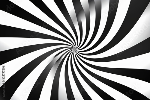 Hypnotic Black and White Spiral Background