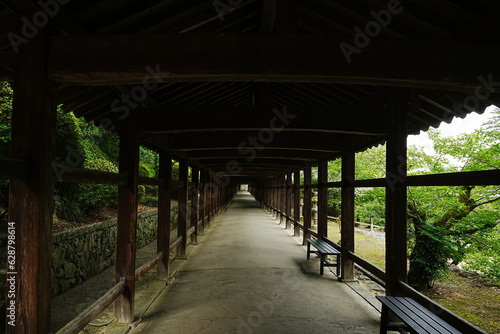 Corridor of Kibitu-jinja or Shrine in Okayama, Japan - 日本 岡山 吉備津神社 廻廊 © Eric Akashi
