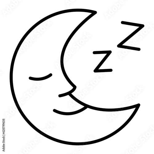 Sleeping moon icon