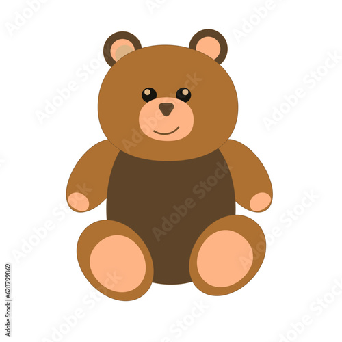 bear, teddy, toy, vector, cartoon, animal, illustration, teddy bear, brown, gift, childhood, sitting, fun, cute, drawing, smile, picture