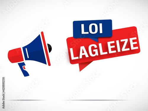 mégaphone rouge et bleu : loi lagleize