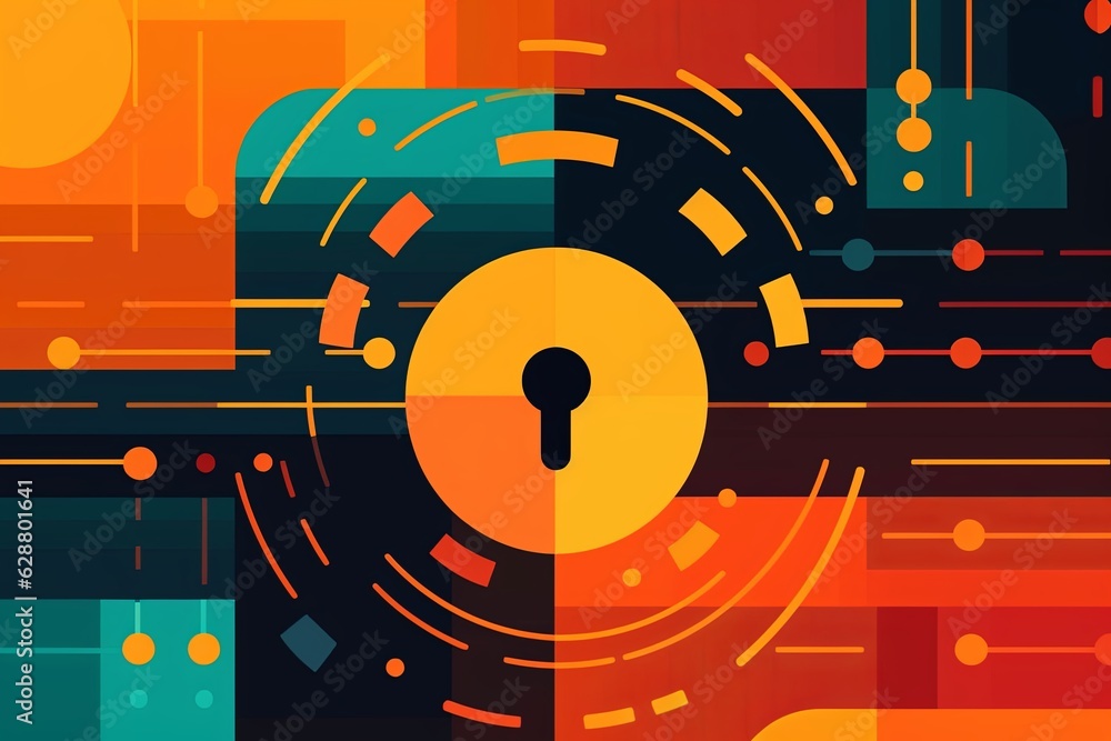 Obraz premium Modern Tech Encrypted Data Theme Background