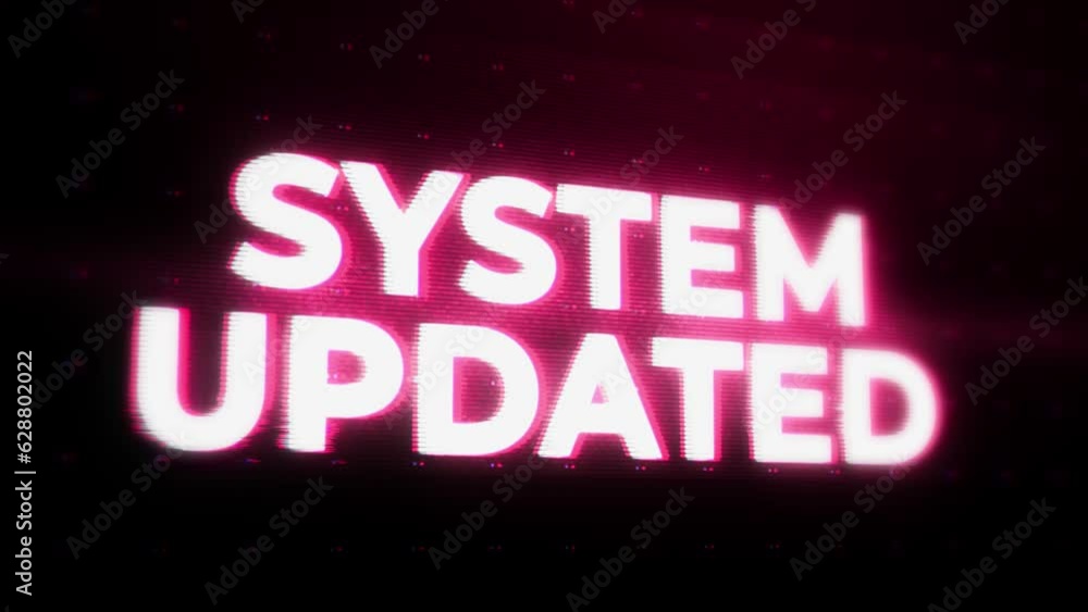 System Updated Warning Alert Error Message flashing on Screen, concept of system software update, upgrade loading process, Repair System Update Change, landing pages, Install update process System Updated Warning Alert Error Message flashing on Screen, concept of system software update, upgrade loading process, Repair System Update Change, landing pages, Install update process