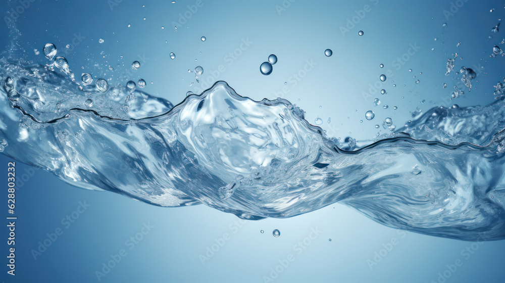 Close up blue water splash Close up blue water splash